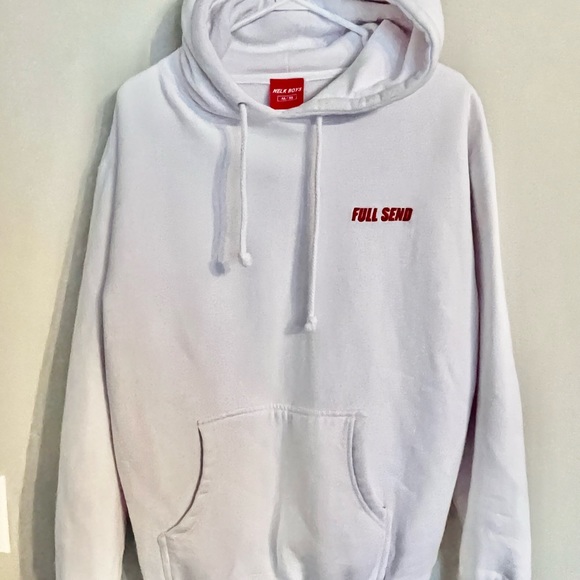 Nelk Boys Full Send NB Hoodie Limited Edition 2019 White November Drop - Picture 3 of 4